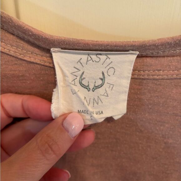 Anthropologie Fantastic Fawn Leopard Soft Pink Top - Picture 3 of 4